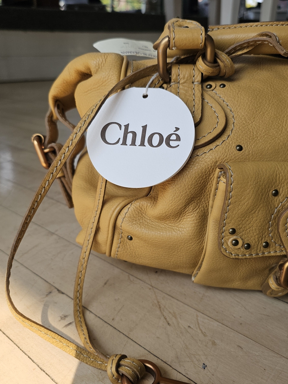 Chloe Vintage Y2K 2006 Paddington Bag Mustard Butter Leather Purse Deadstock NWT - Picture 6 of 16